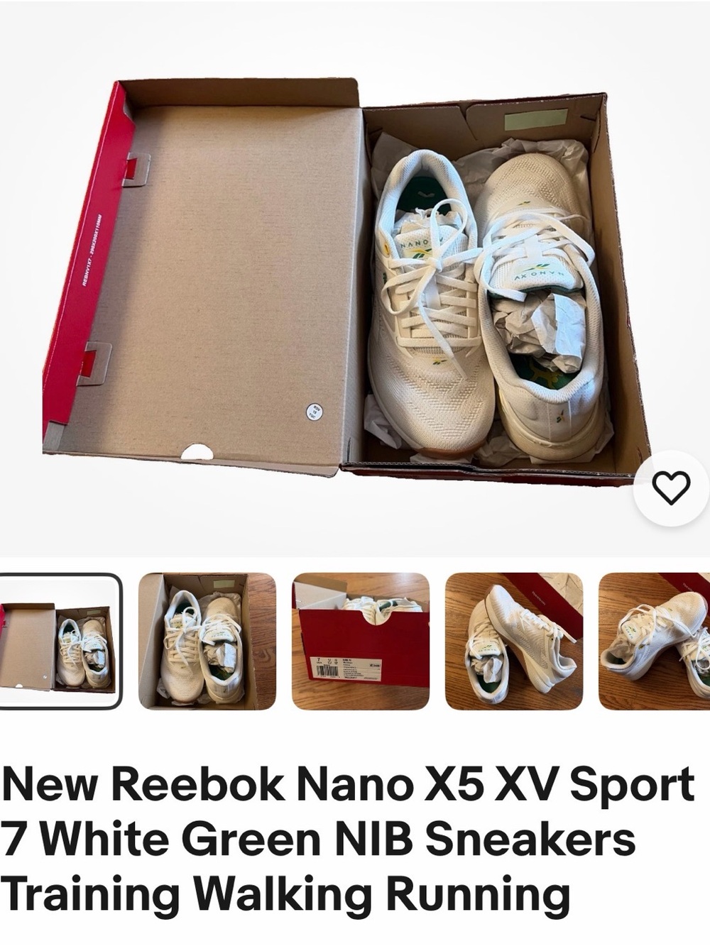 NIB Reebok women's Nano X5 XV sport sneakers walking running training shoes 7